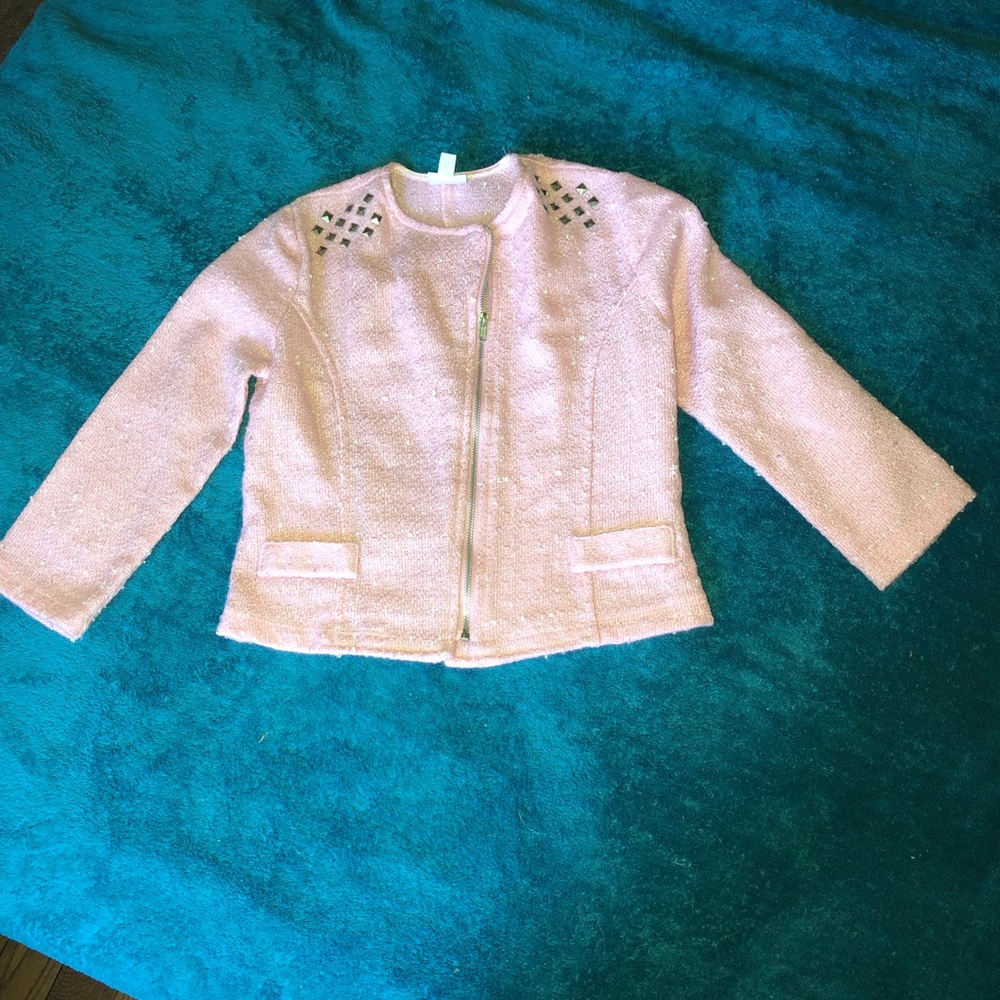 Girls dress pink dress tweed jacket